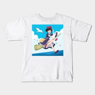 Witch and cat Kids T-Shirt